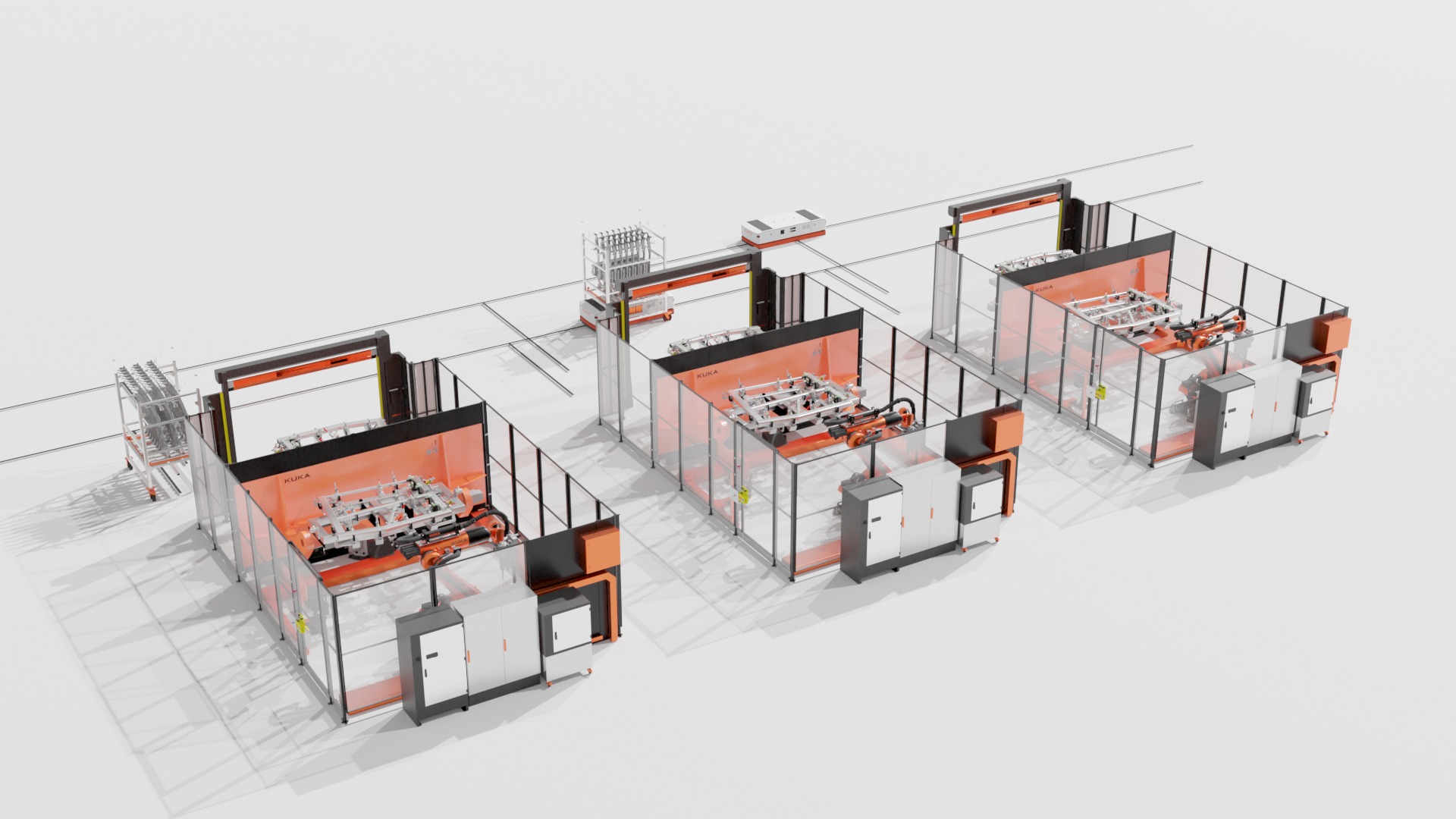 Industrial - 3D KUKA Robotics Welding Station v1 by Cels Low-poly 3D model_15