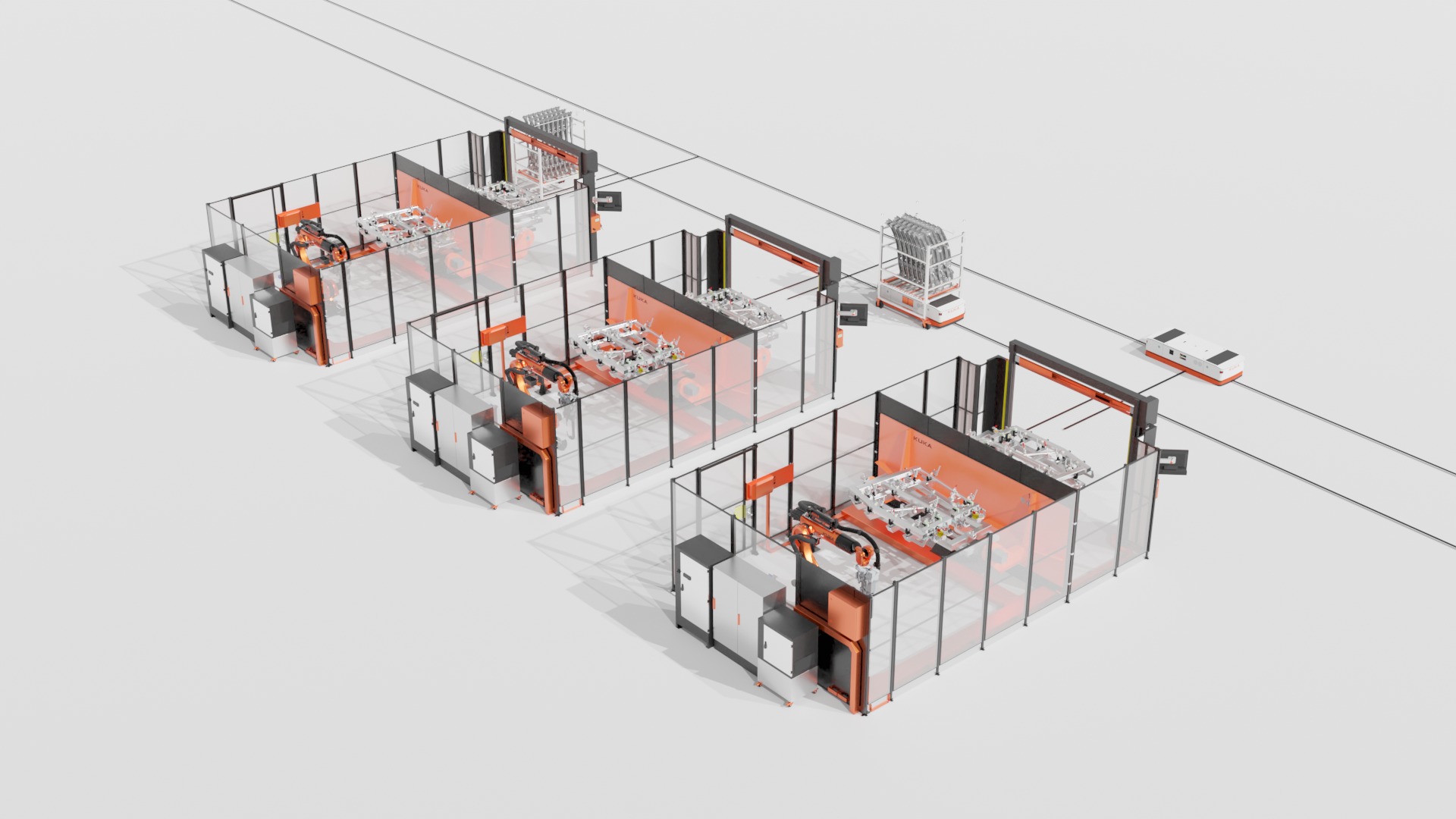 Industrial - 3D KUKA Robotics Welding Station v1 by Cels Low-poly 3D model_22