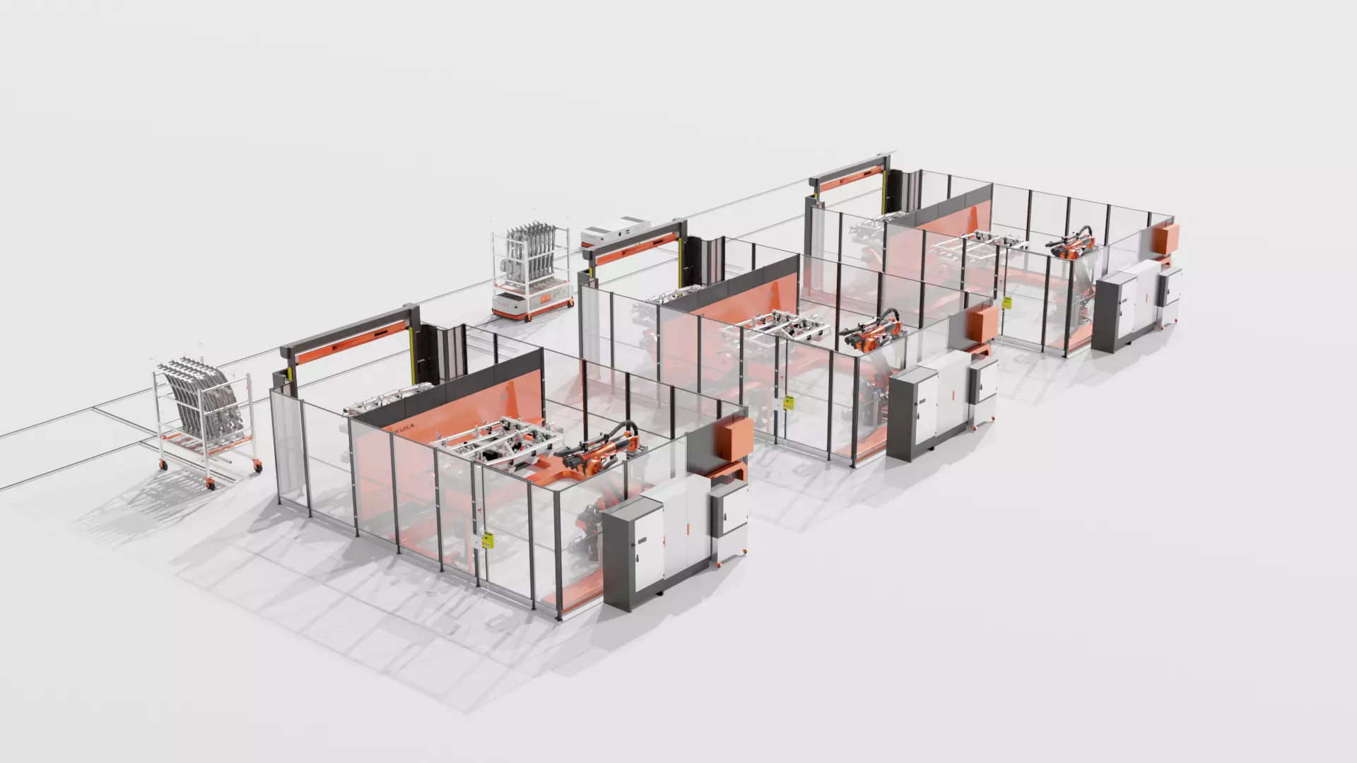 Industrial - 3D KUKA Robotics Welding Station v1 by Cels Low-poly 3D model_0
