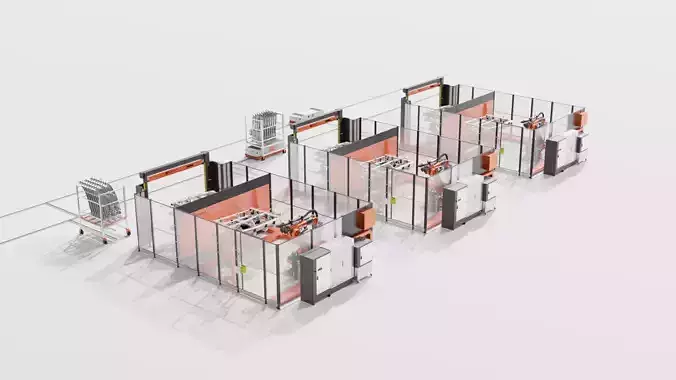 Industrial - 3D KUKA Robotics Welding Station v1 by Cels Low-poly 3D model