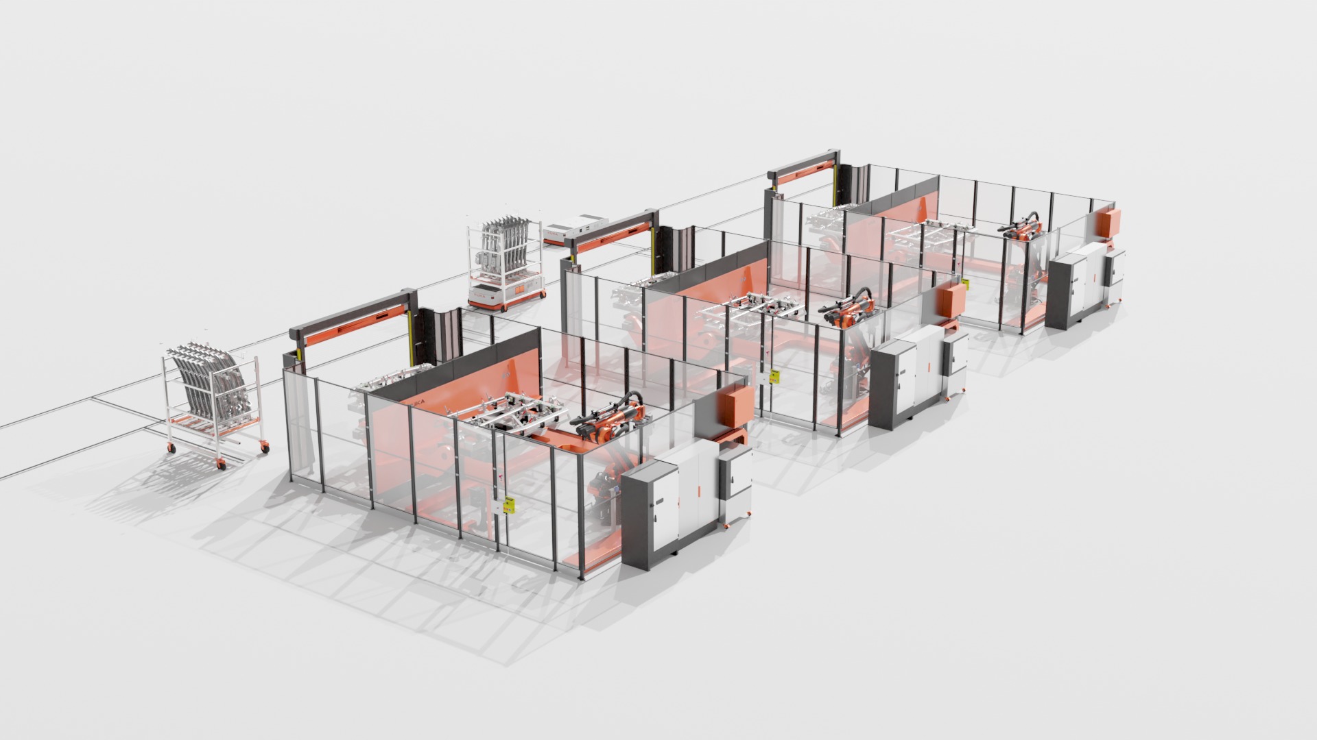 Industrial - 3D KUKA Robotics Welding Station v1 by Cels Low-poly 3D model_19