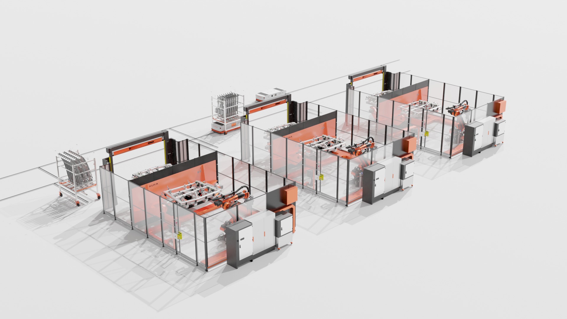 Industrial - 3D KUKA Robotics Welding Station v1 by Cels Low-poly 3D model_7