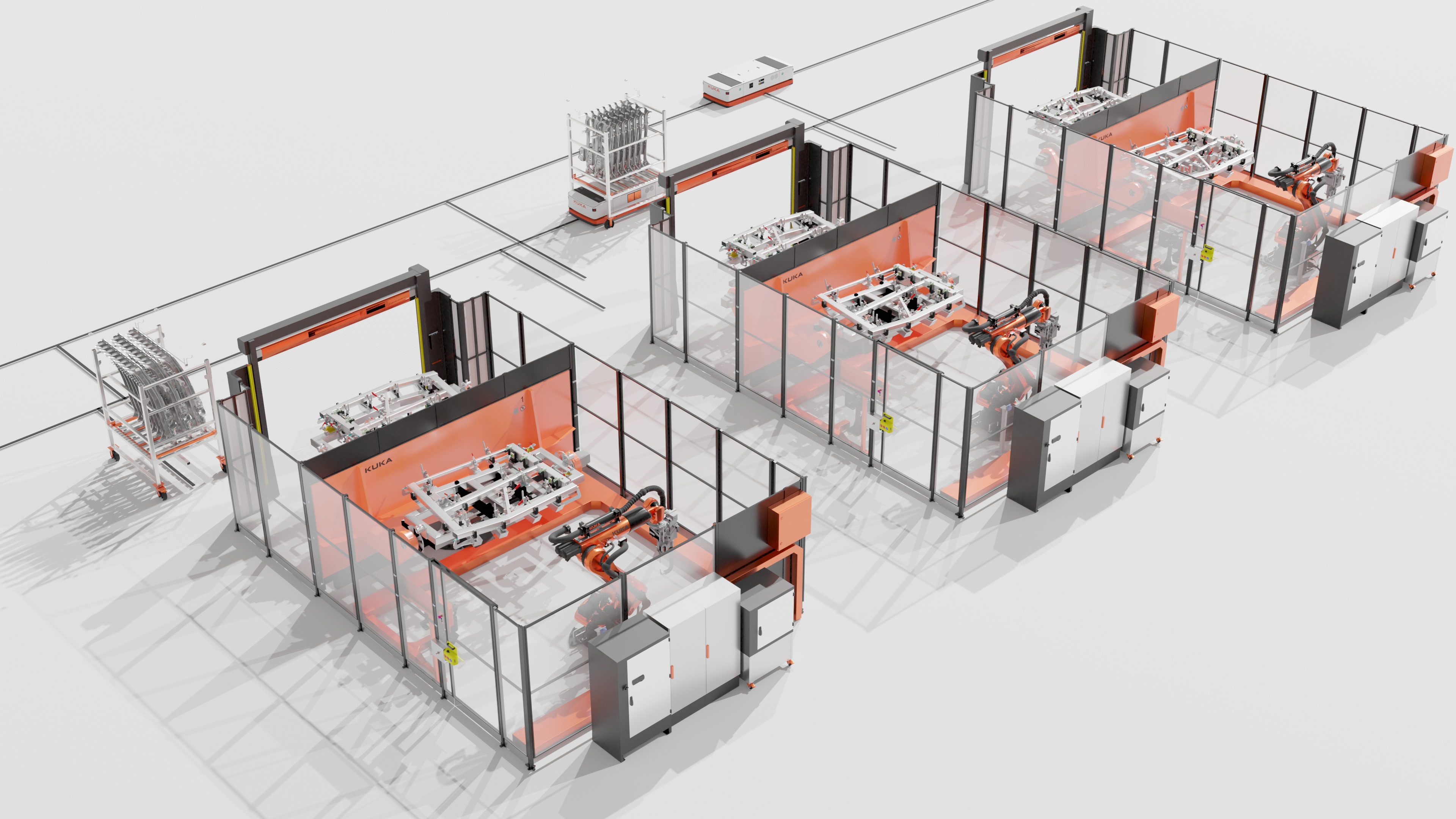Industrial - 3D KUKA Robotics Welding Station v1 by Cels Low-poly 3D model_4