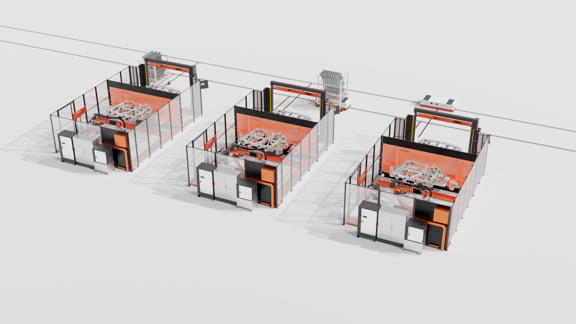 Industrial - 3D KUKA Robotics Welding Station v1 by Cels Low-poly 3D model_17