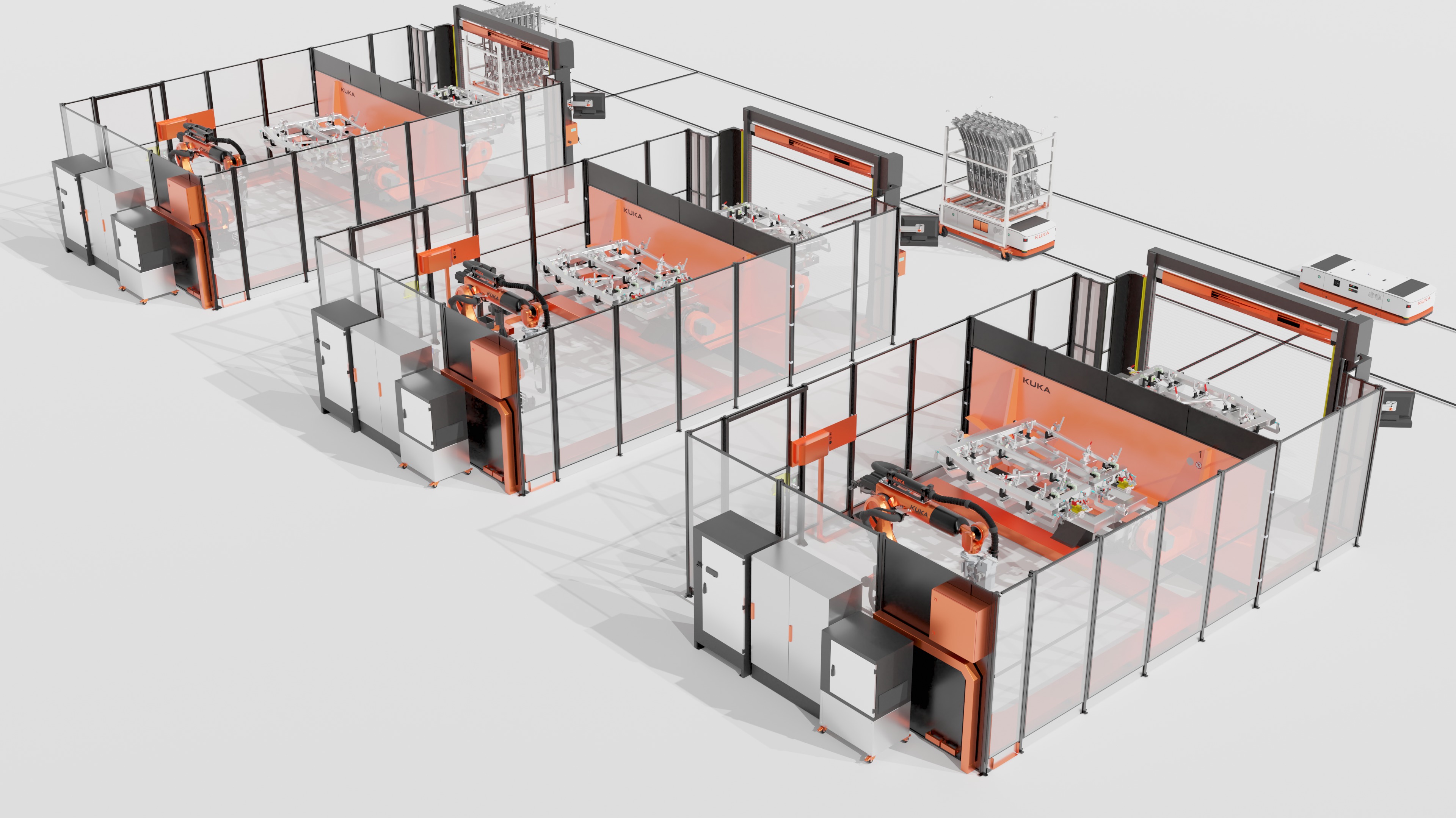 Industrial - 3D KUKA Robotics Welding Station v1 by Cels Low-poly 3D model_3