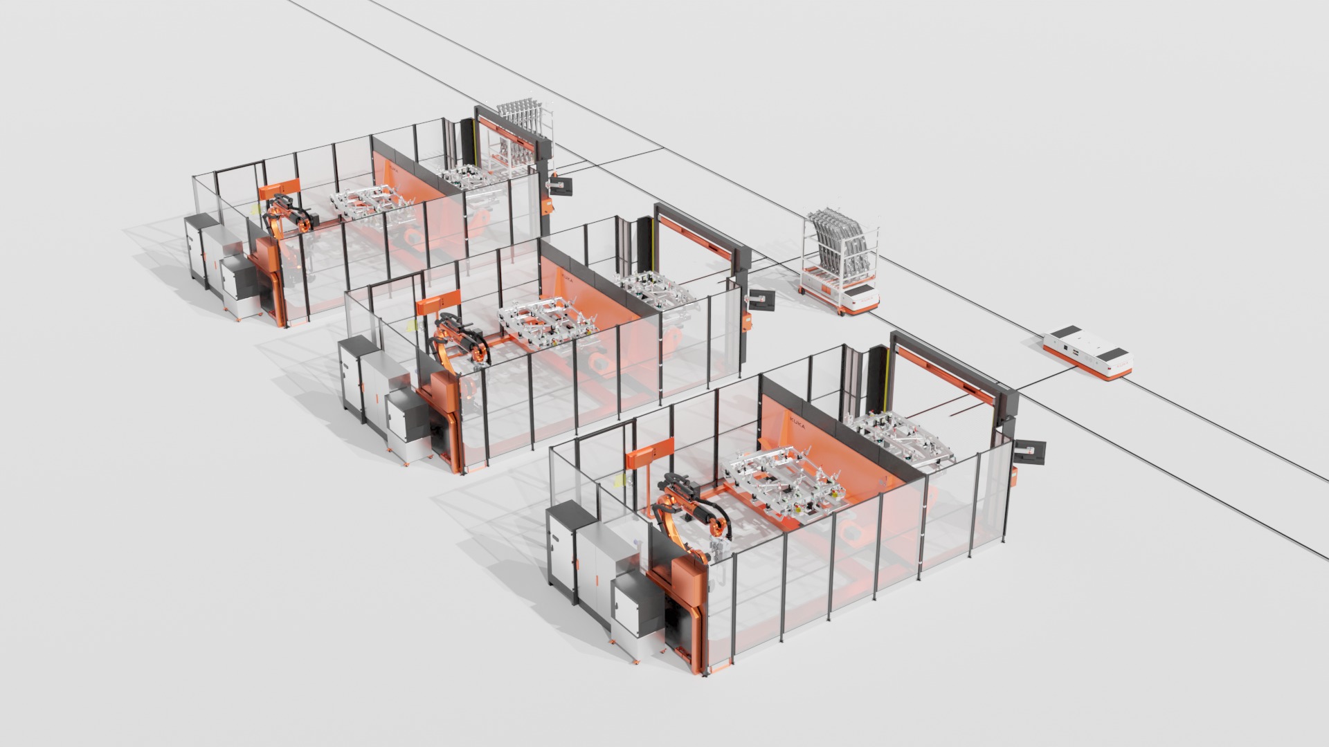 Industrial - 3D KUKA Robotics Welding Station v1 by Cels Low-poly 3D model_25