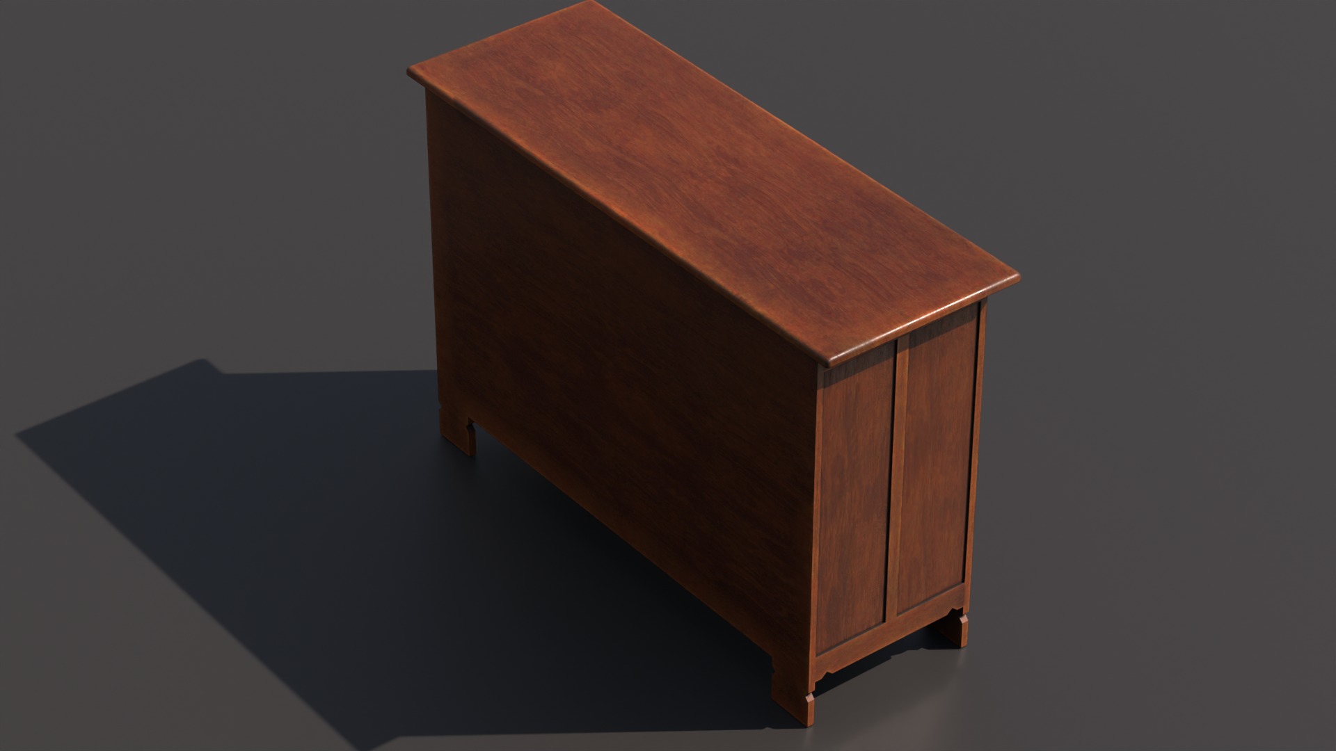 Old chest of drawers with gothic ornaments 3D model_9