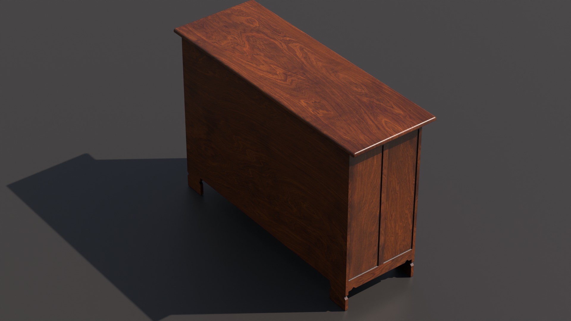 Old chest of drawers with gothic ornaments 3D model_17
