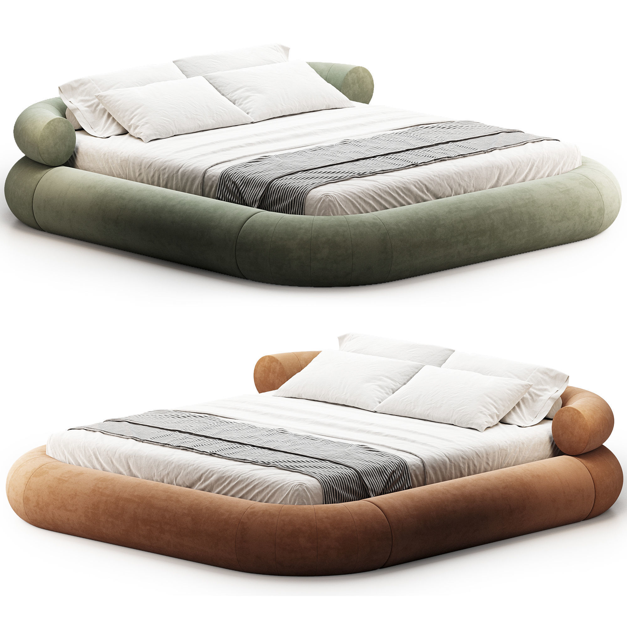 Restore King Bed 3D model_3