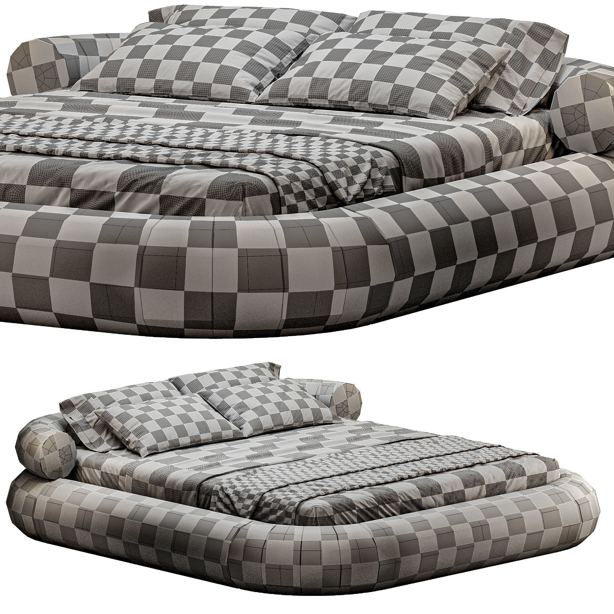 Restore King Bed 3D model_4