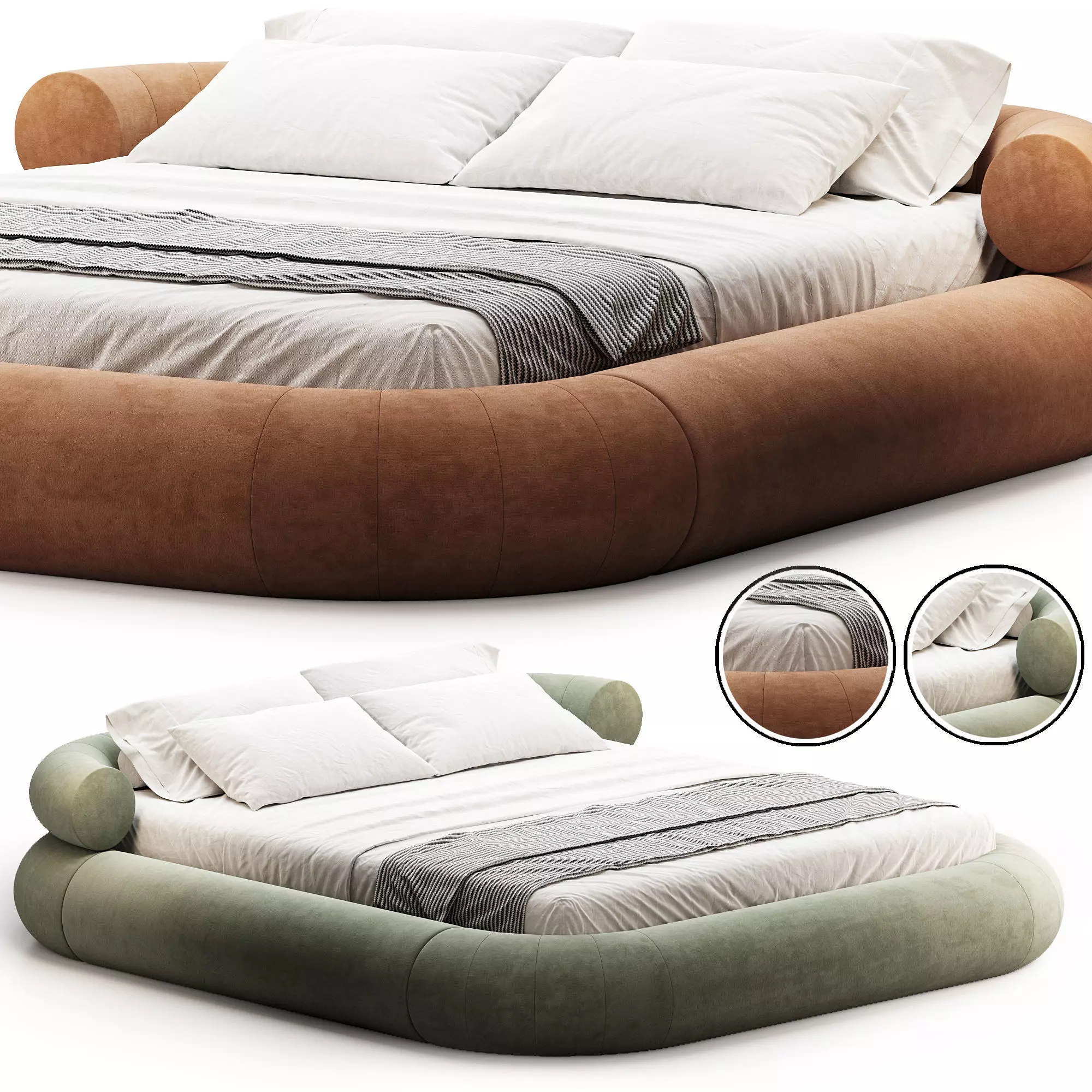 Restore King Bed 3D model_0