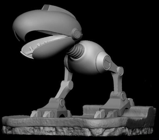 TMNT Mouser Statue - Teenage Mutant Ninja Turtles  3D print model_3