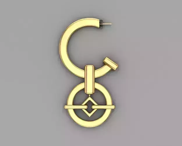 3D design of necklace and earing