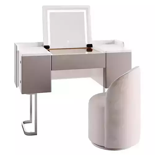 Makeup Vanity Set With Flip-up Mirror