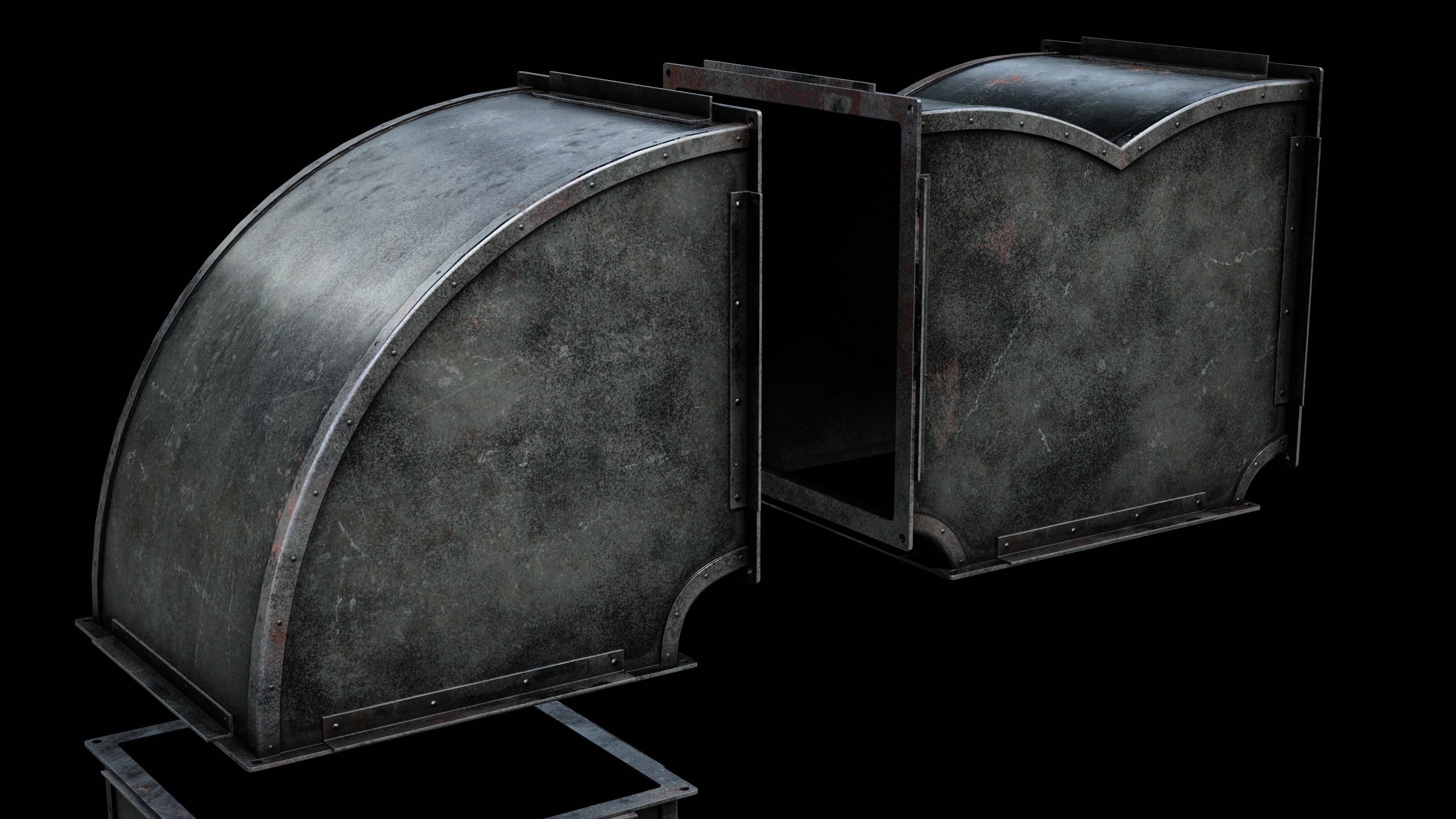 Ventilation Modular Low-poly 3D model_3