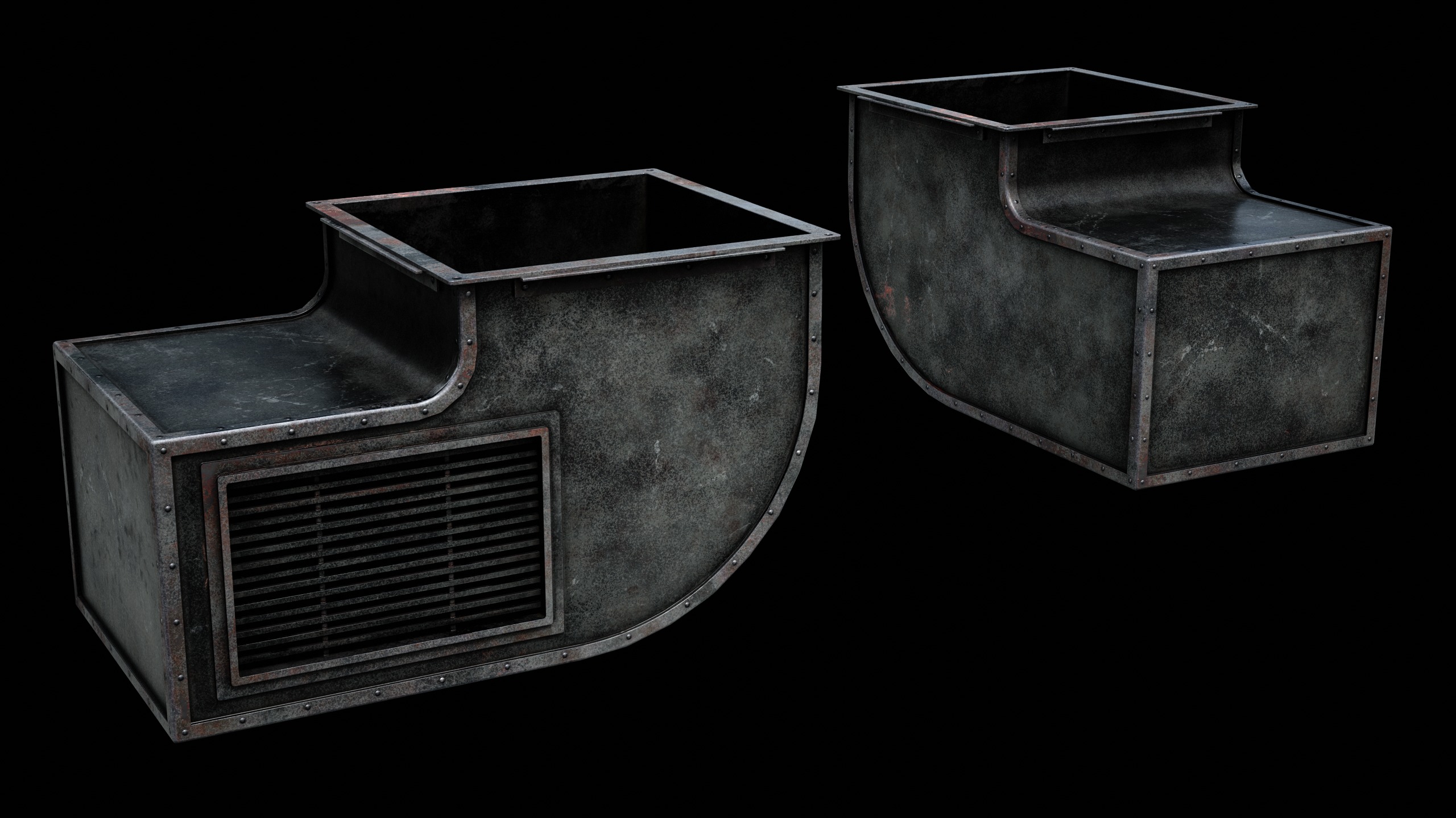 Ventilation Modular Low-poly 3D model_8