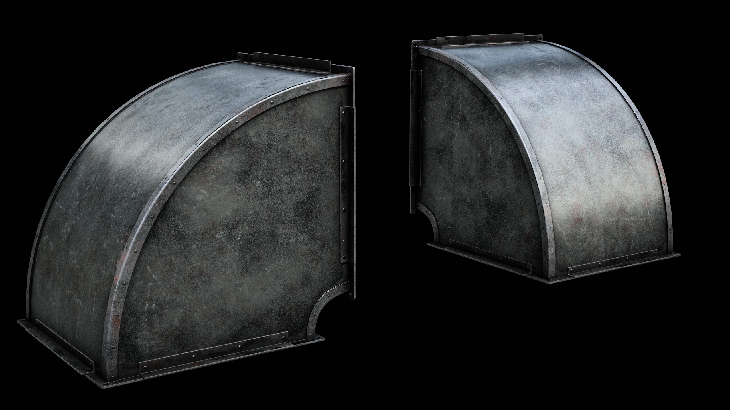 Ventilation Modular Low-poly 3D model_10