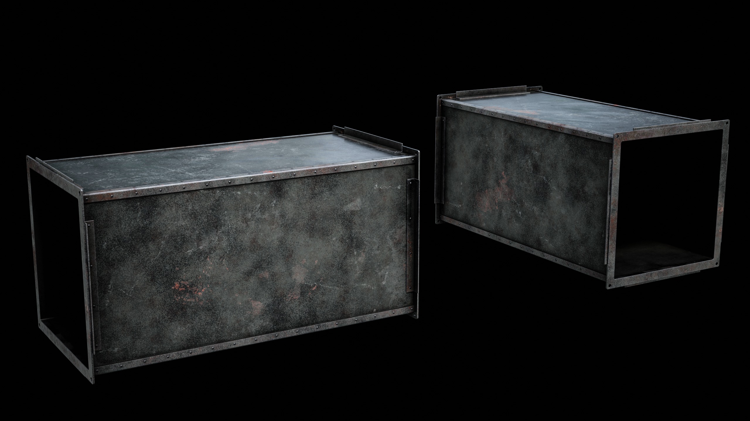 Ventilation Modular Low-poly 3D model_9