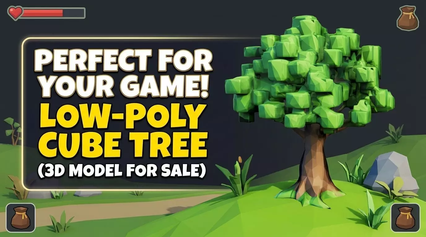 Blocky Tree Model 3D model
