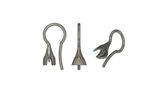 Earring Hook 3D model