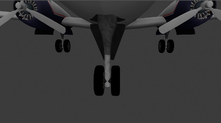 Airplane Low-poly 3D model_6