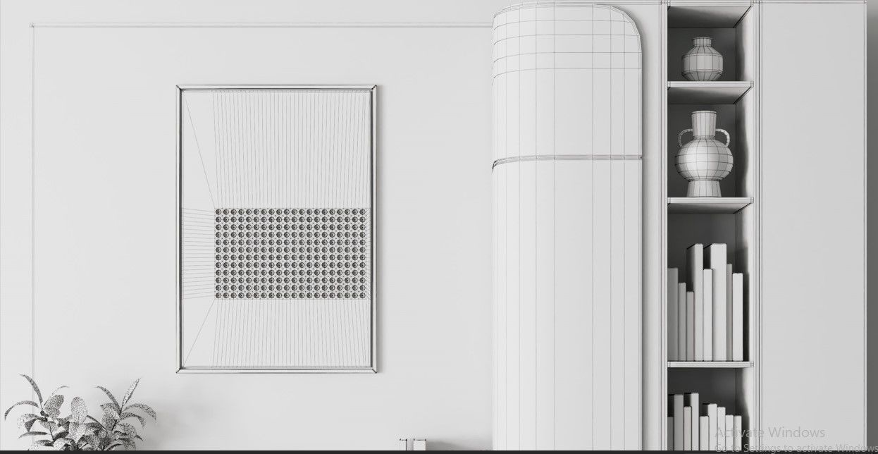 Workplace - Home offfice set - office furniture - 34 3D model_9