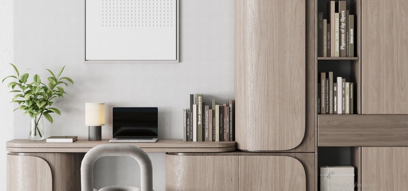 Workplace - Home offfice set - office furniture - 34 3D model_8