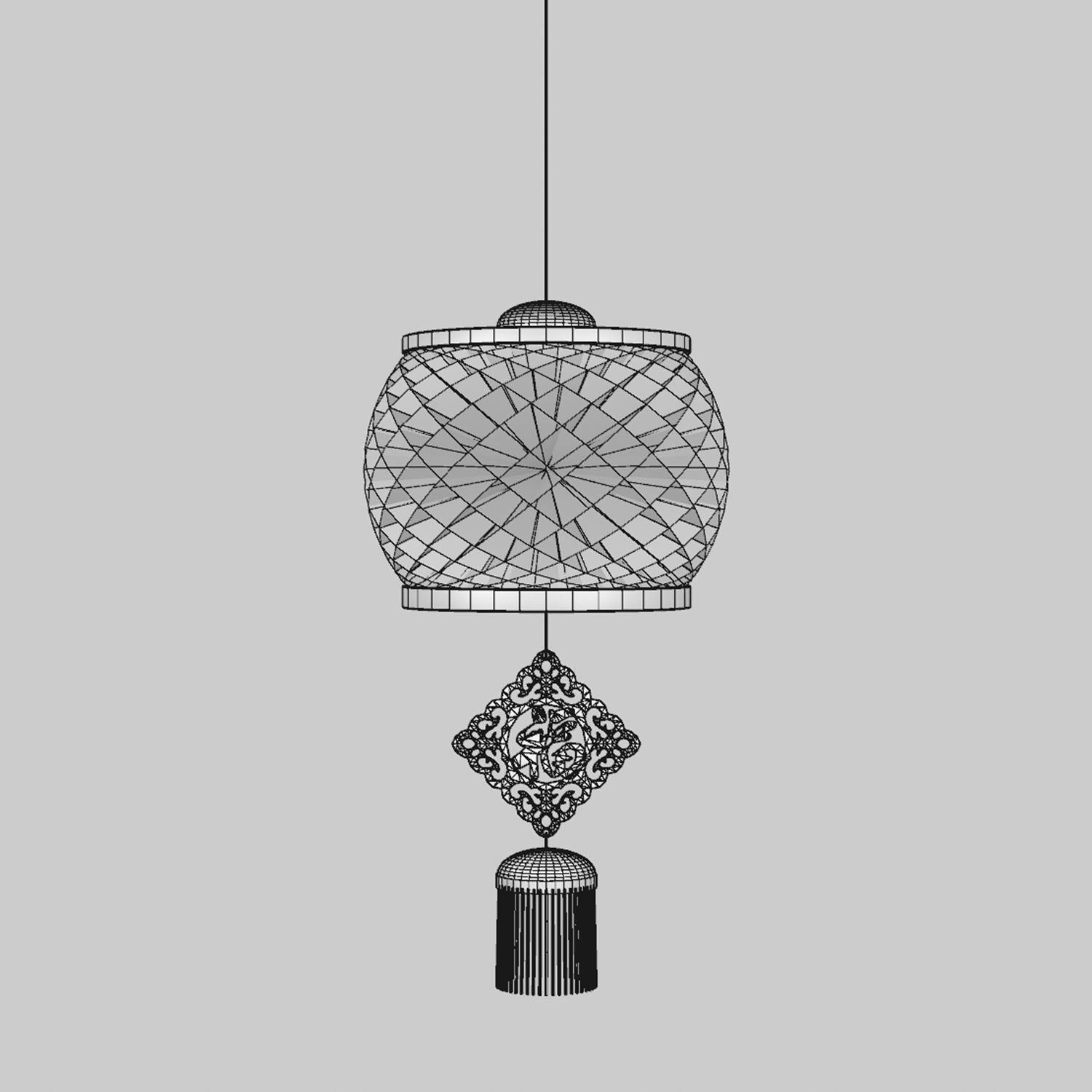 Chinese Lantern Set - Holidays Festival Trditional Lights 3D model_8