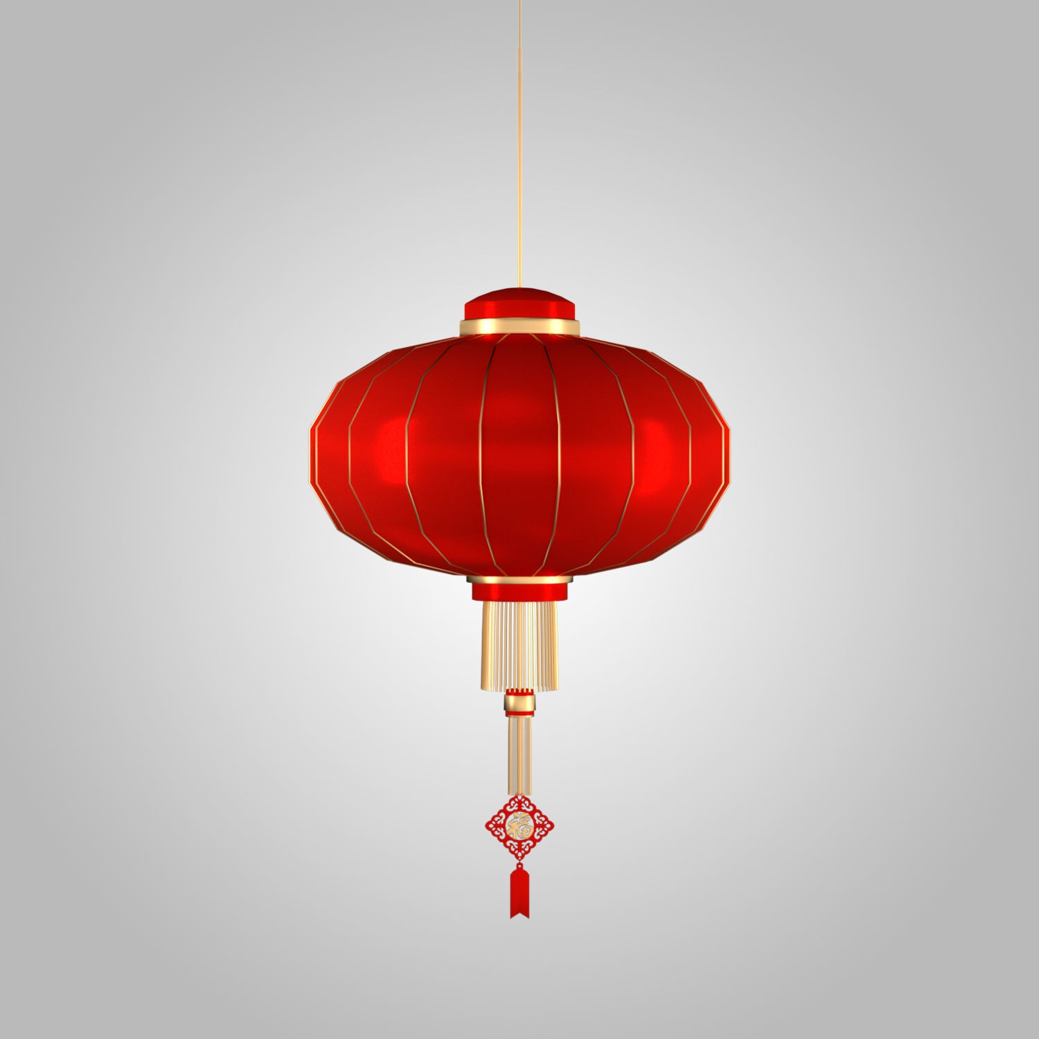 Chinese Lantern Set - Holidays Festival Trditional Lights 3D model_6