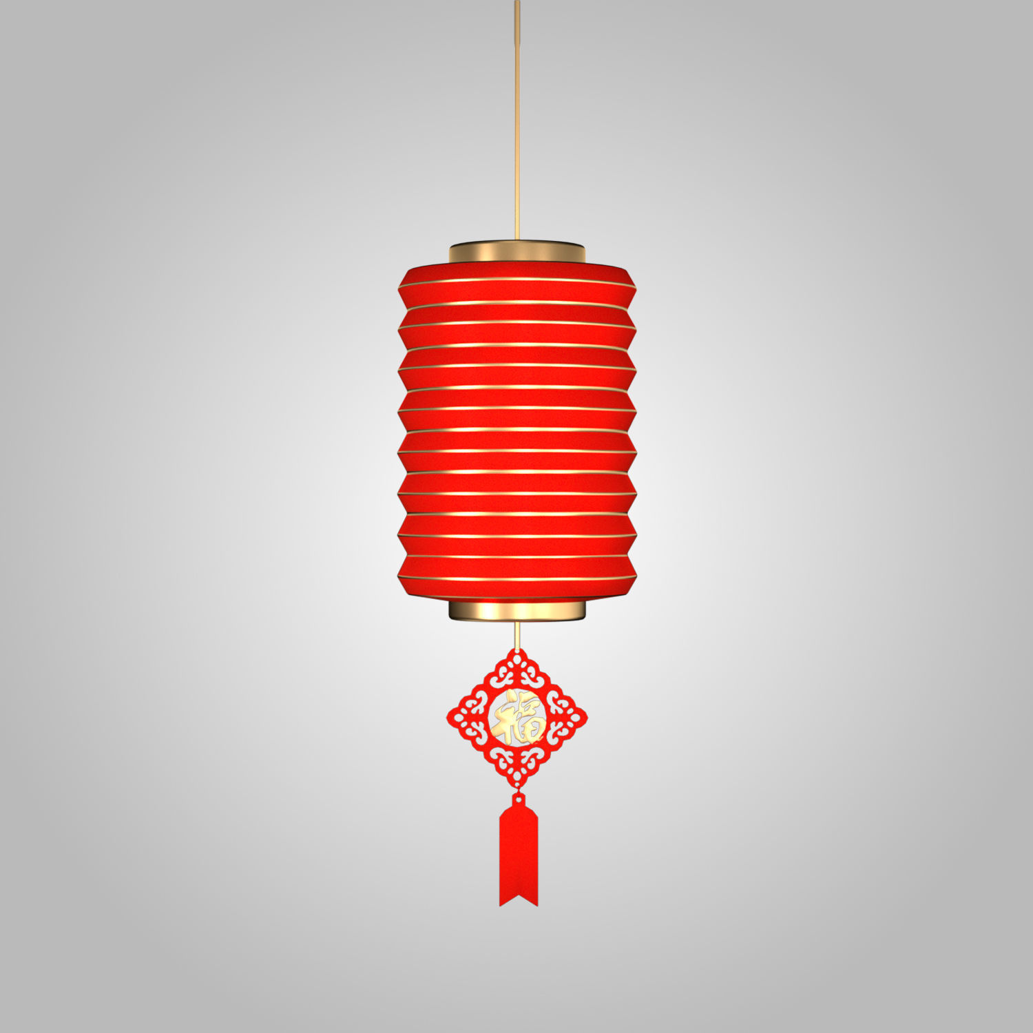 Chinese Lantern Set - Holidays Festival Trditional Lights 3D model_5