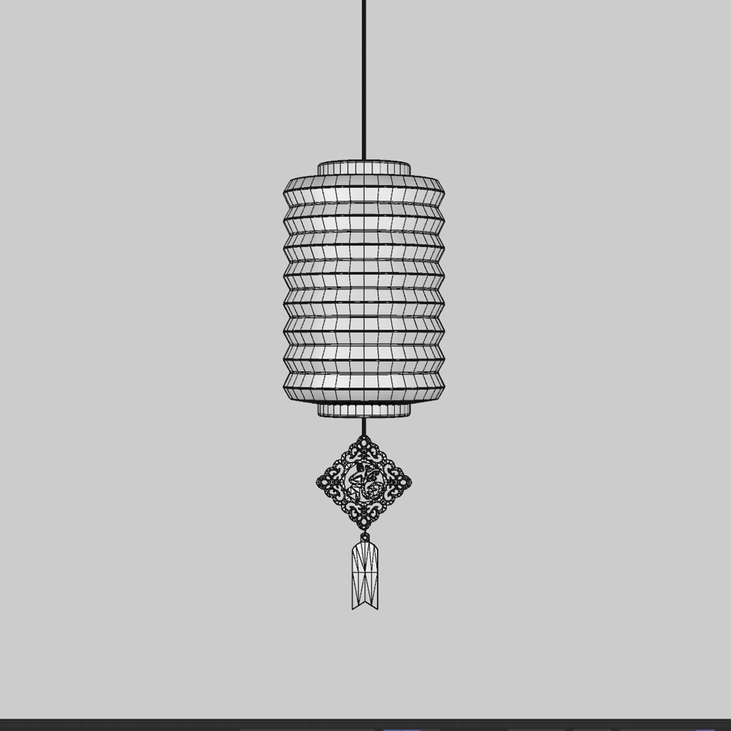 Chinese Lantern Set - Holidays Festival Trditional Lights 3D model_10