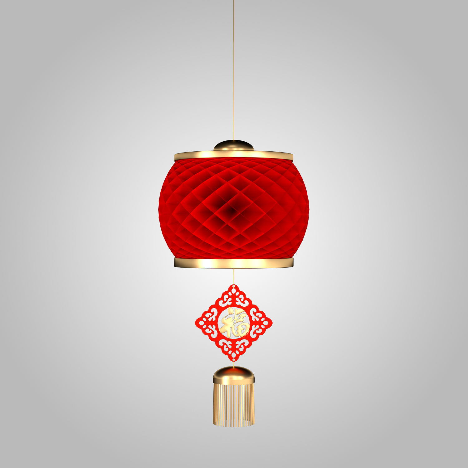 Chinese Lantern Set - Holidays Festival Trditional Lights 3D model_3