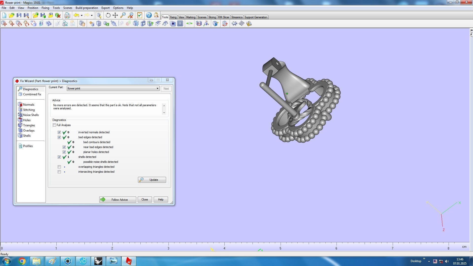 Flower Clip Back Earrings With Mother of pearl or Malachite  3D print model_11