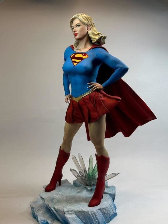 Supergirl statue 3D print model_7