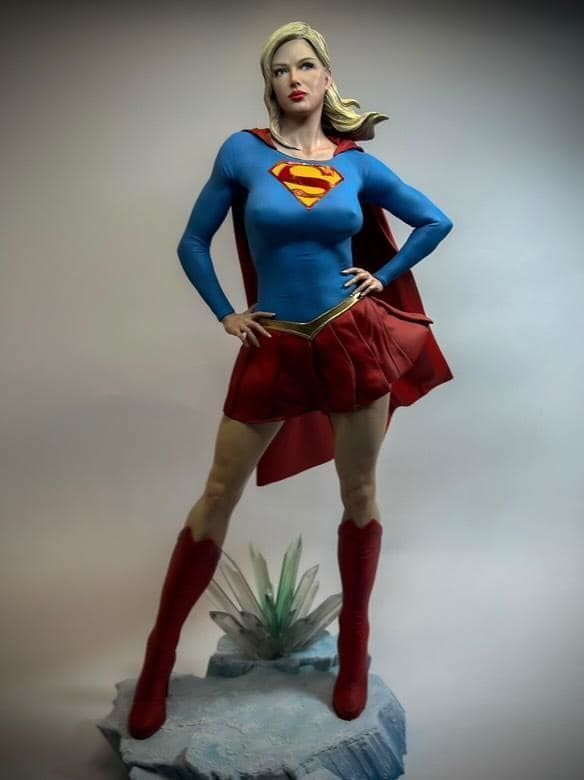 Supergirl statue 3D print model_8