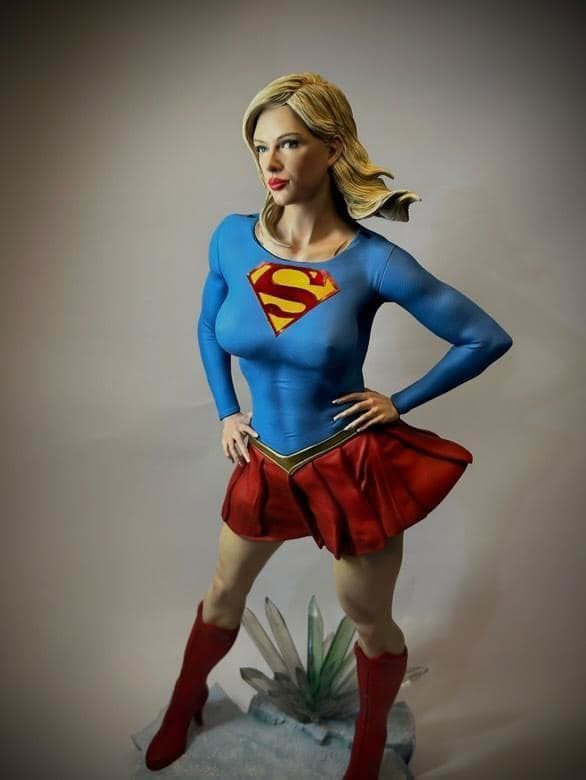 Supergirl statue 3D print model_11