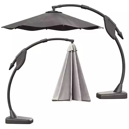 maze rattan banana cantilever parasol