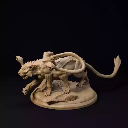 Displacer beast sneaking 32mm scale - pre-supported 3D print model