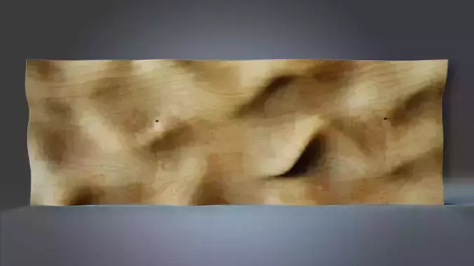 Wavy Wall Art Panel 3D model
