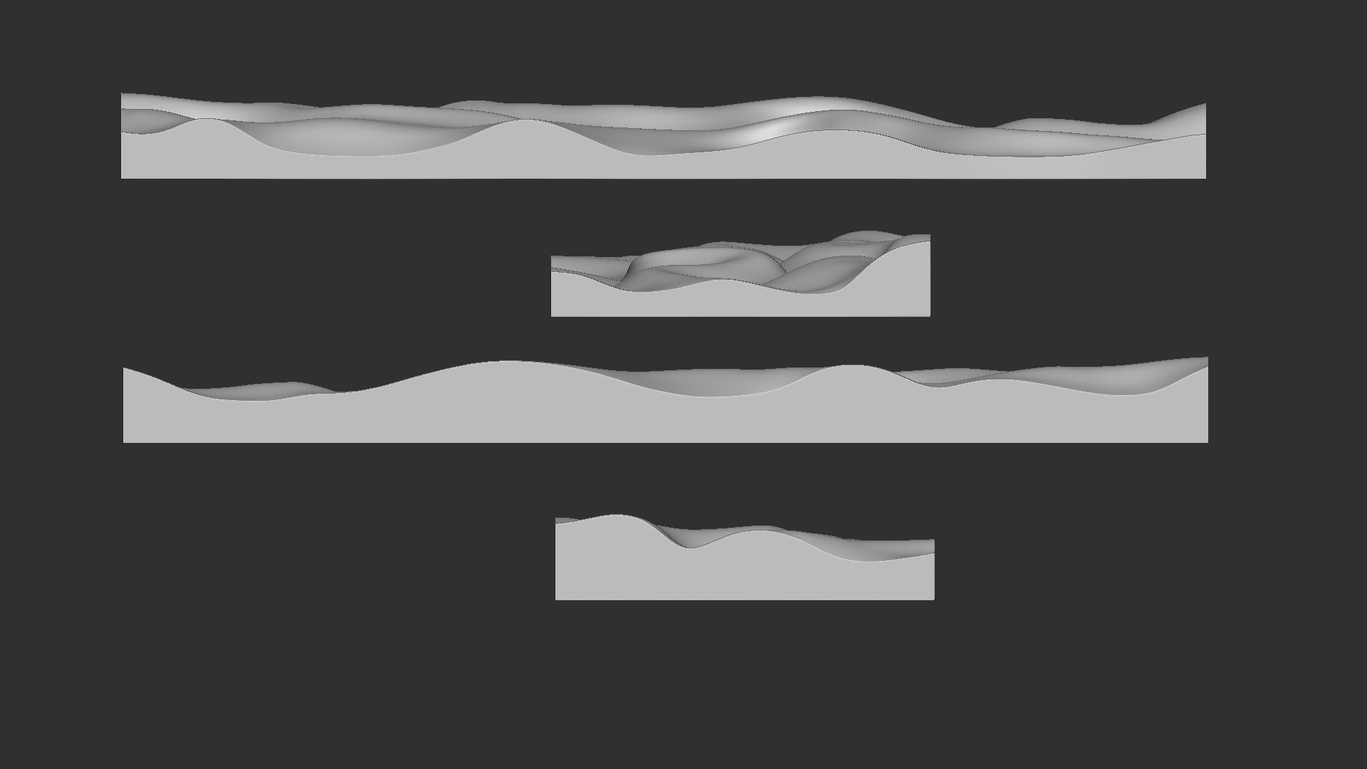 Wavy Wall Art Panel 3D model_6