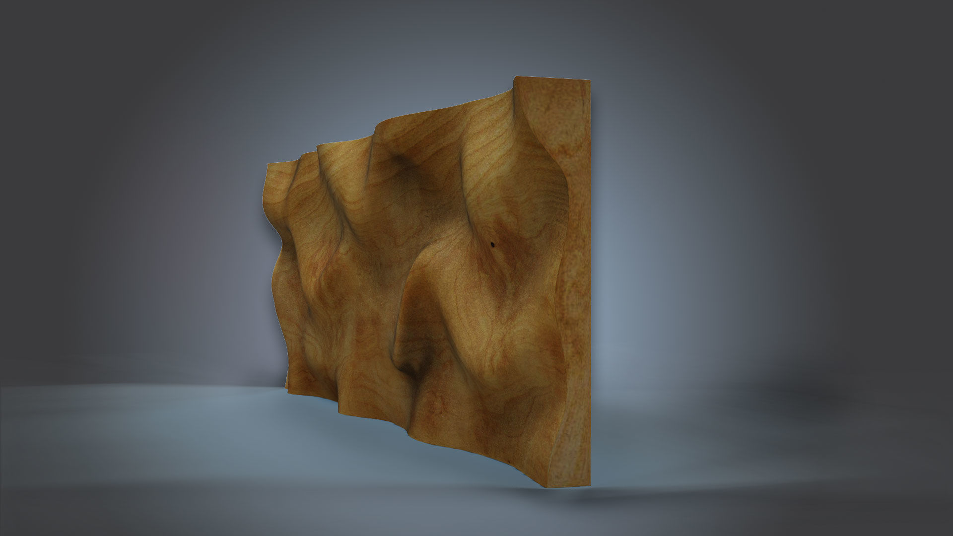 Wavy Wall Art Panel 3D model_2