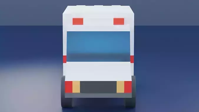 Cartoon Ambulance Car