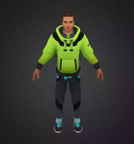 Mikey Money  Dynamic 3D Male Game Character