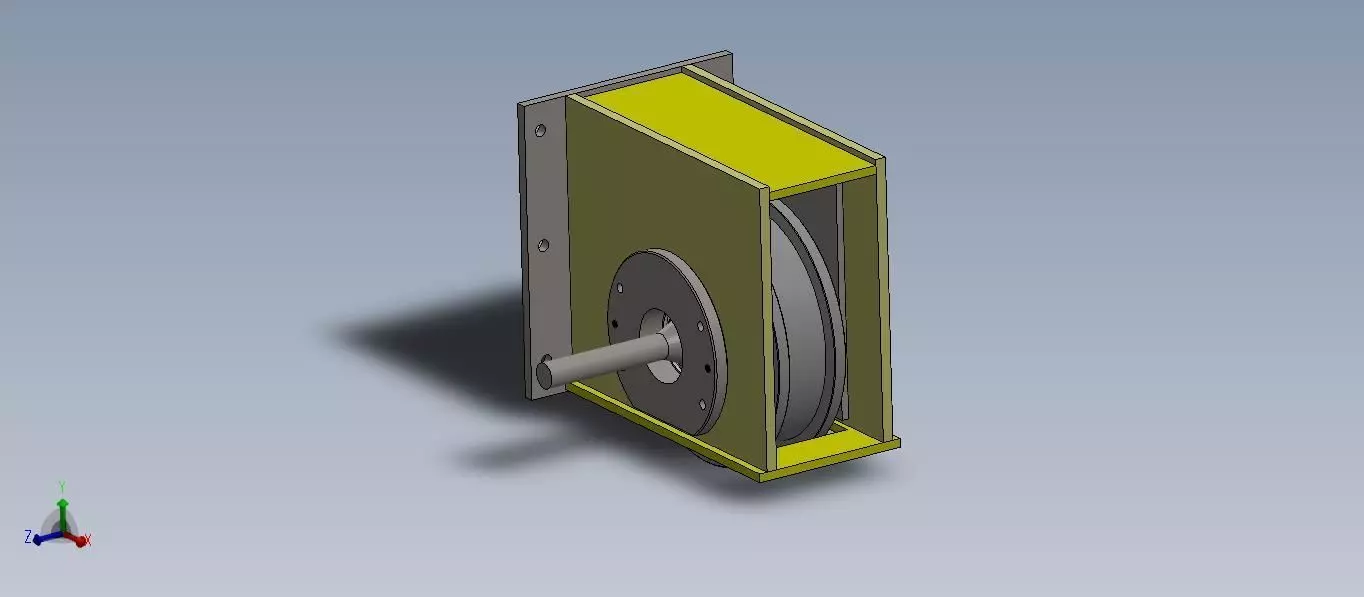 Wheel Block for Crane 3D model_0