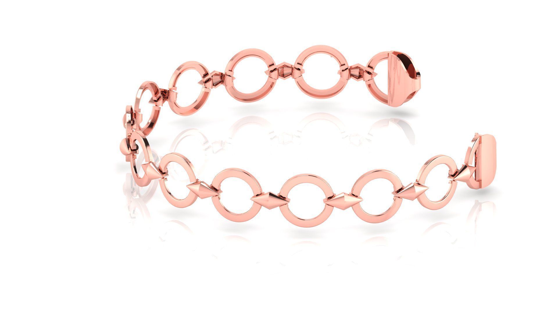 Light Weight  Western type Ladies Bracelets 3D print model_5