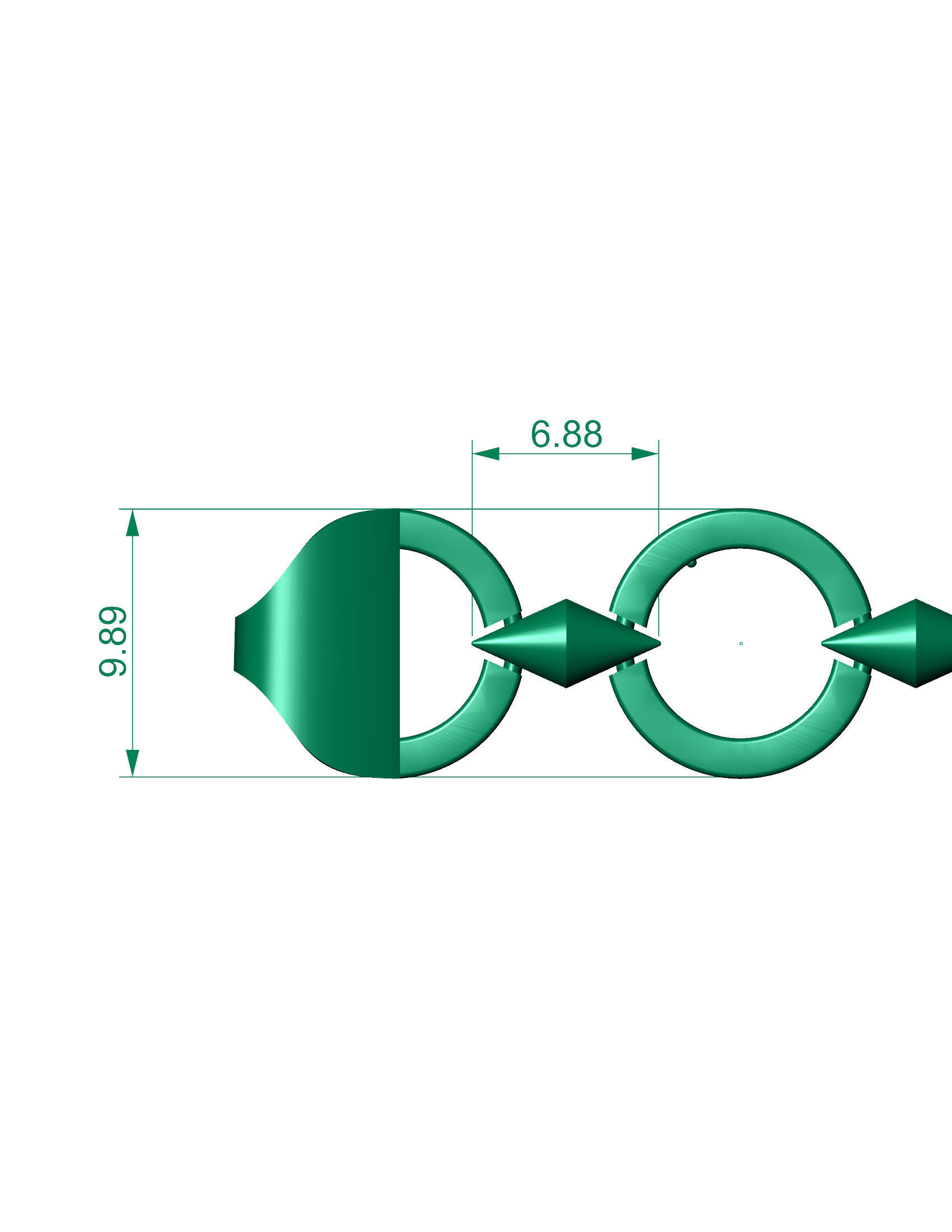 Light Weight  Western type Ladies Bracelets 3D print model_3