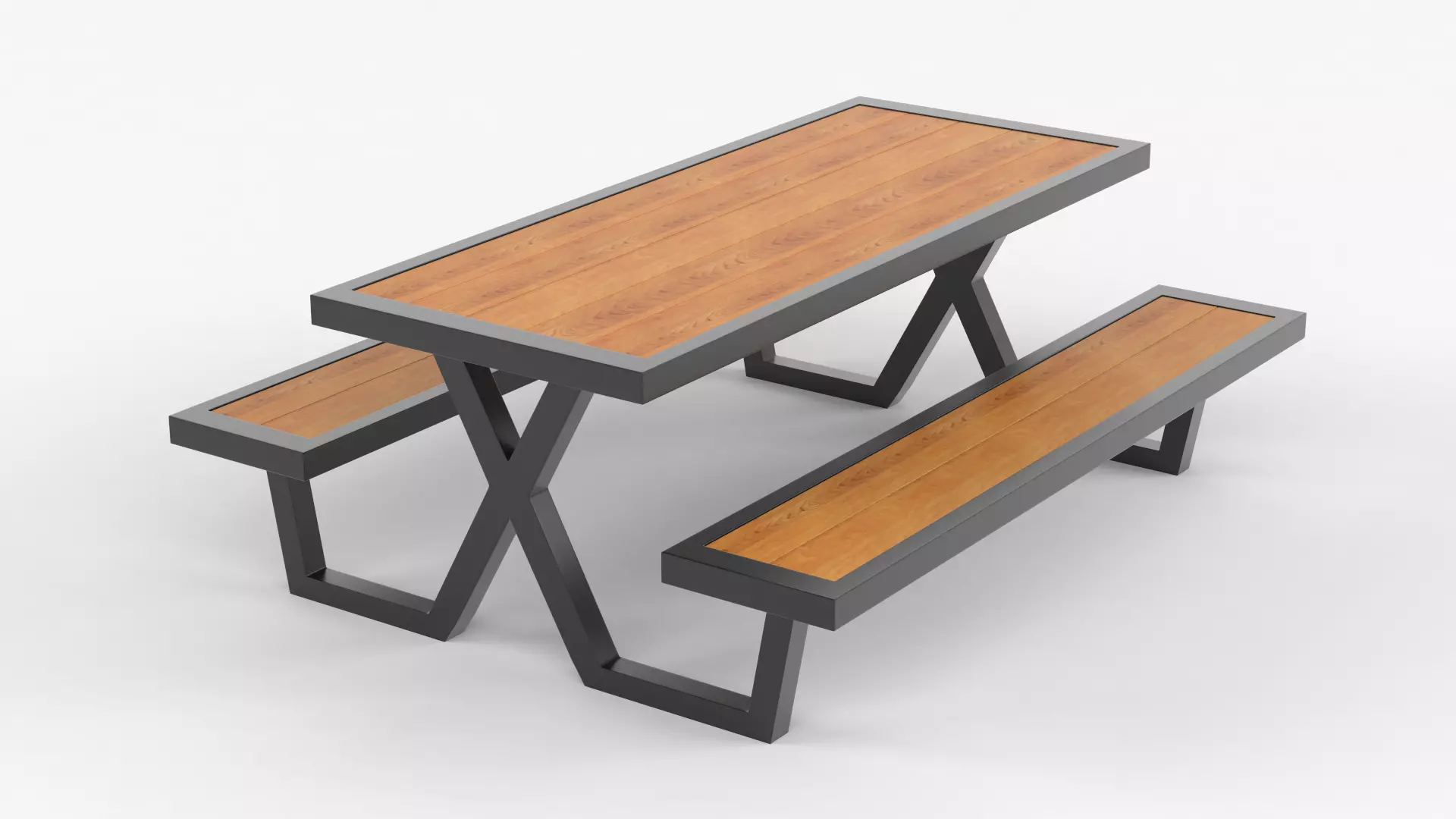 Coffee Table with Iron Legs Free 3D model