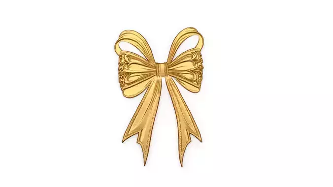 Classic Bow Set  Ornament Element Onlay carved 52