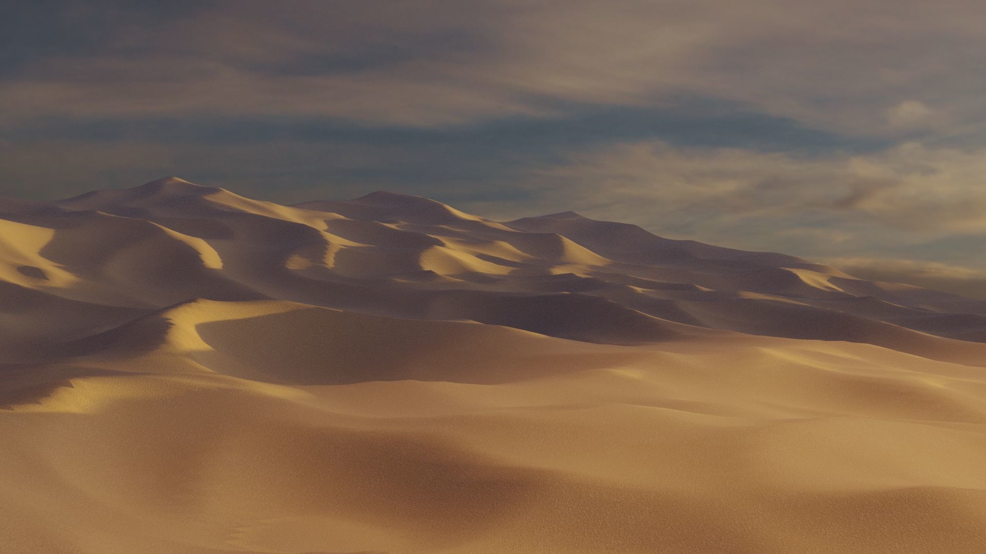 Sand dune Low-poly 3D model_5