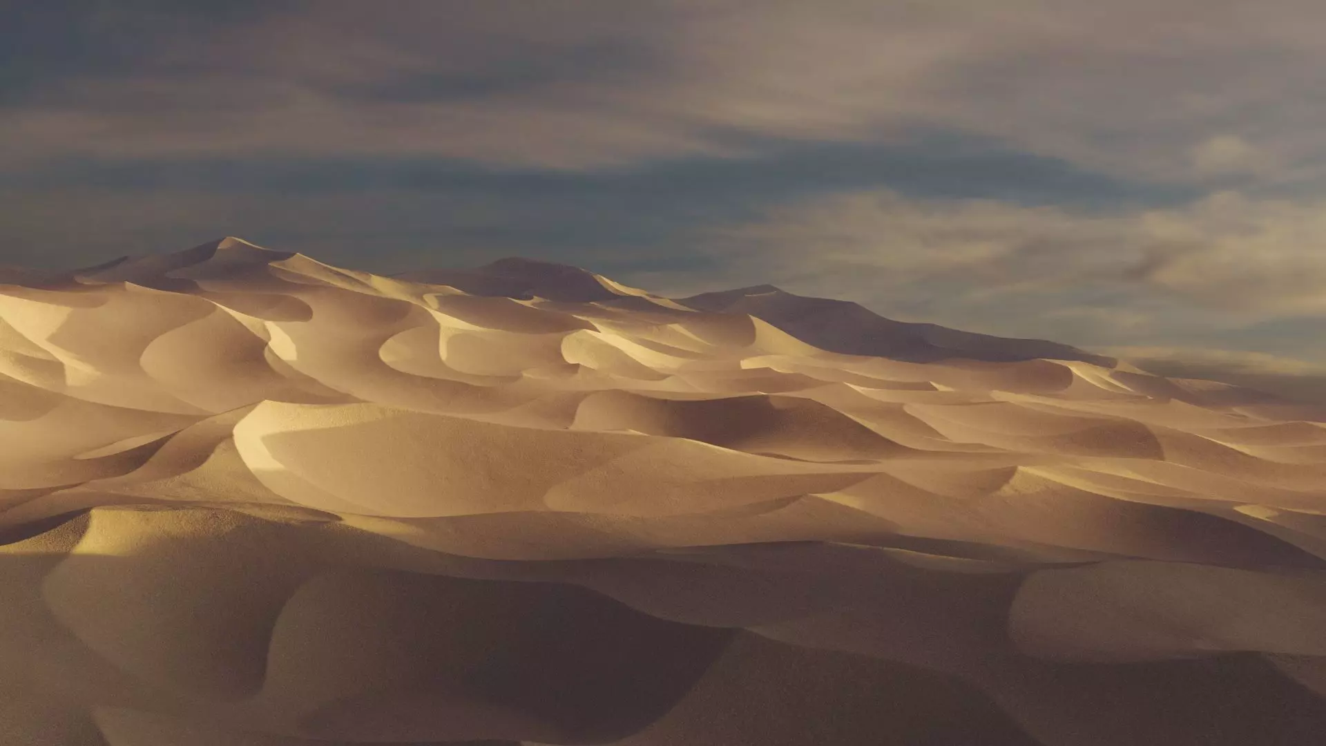 Sand dune Low-poly 3D model_0